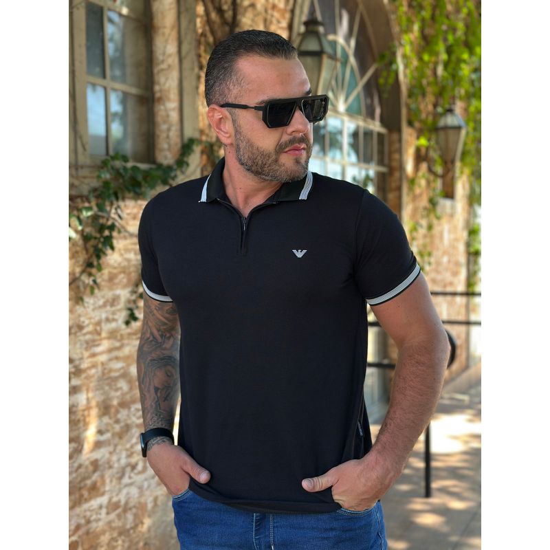 Polo Armani Preto - A-5313 - PORTAL DROP - ATACADO