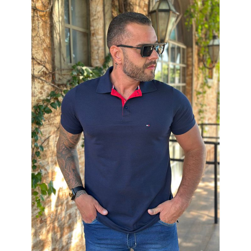 Polo TH Azul - A-5314 - PORTAL DROP - ATACADO