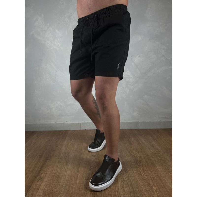Short Sarja PRL Preto - 5320 - PORTAL DROP - ATACADO