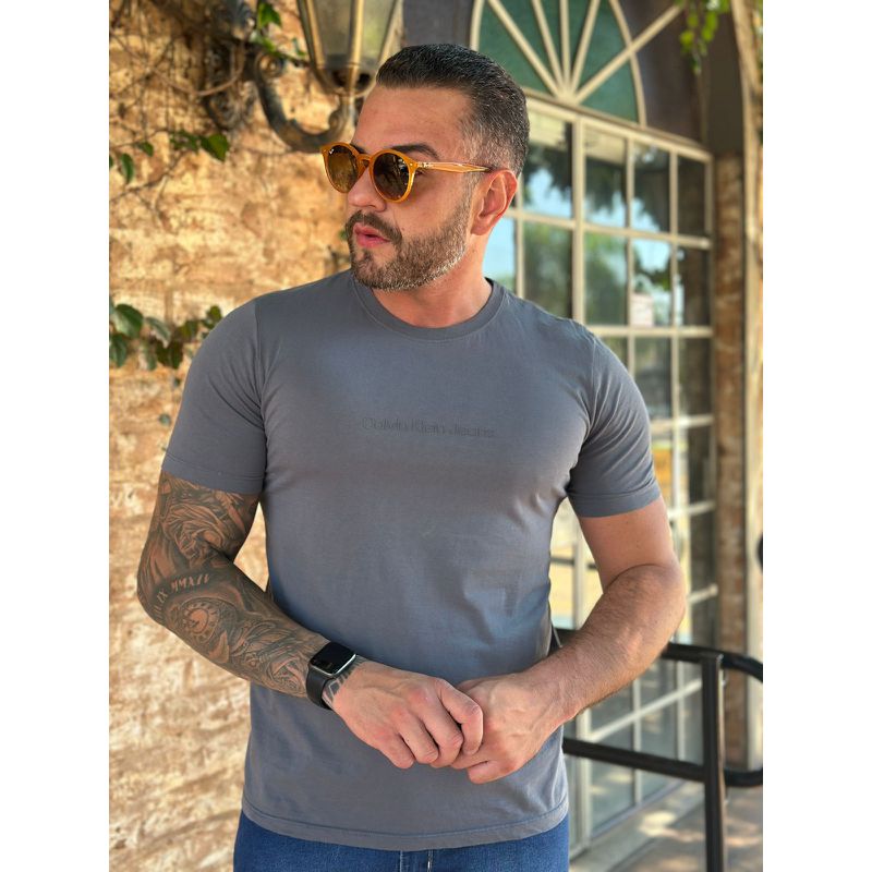 Camiseta CK Chumbo DFC⭐ - 5334 - PORTAL DROP - ATACADO