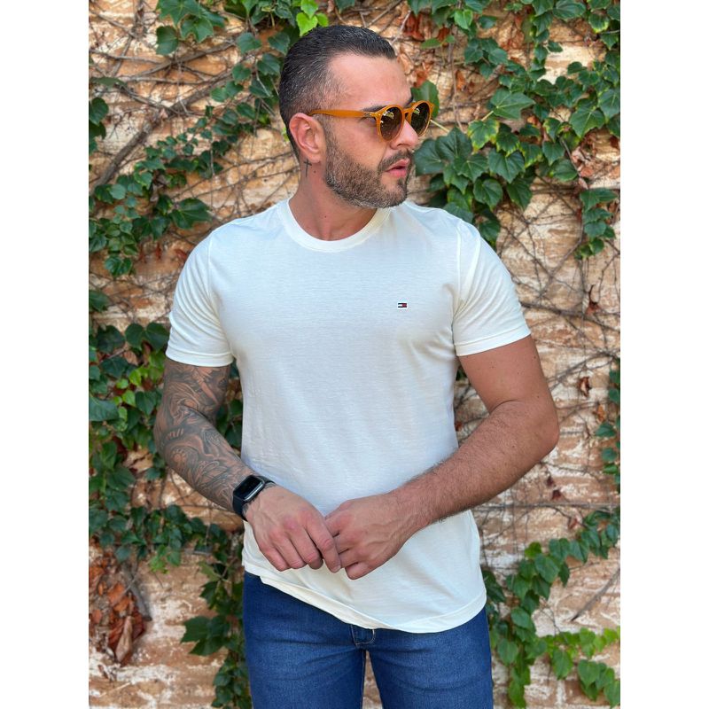 Camiseta TH Off White - C-5346 - PORTAL DROP - ATACADO