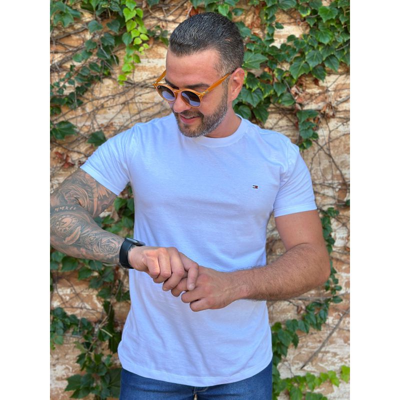 Camiseta TH Branco - C-5350 - PORTAL DROP - ATACADO