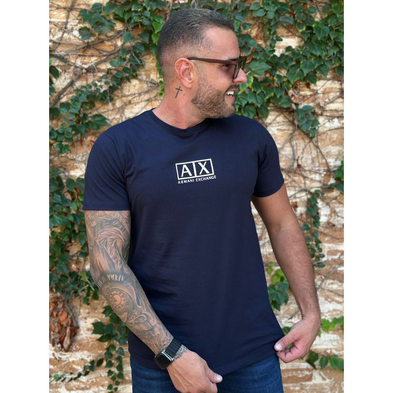 Camiseta Armani Azul - B-5417 - PORTAL DROP - ATACADO