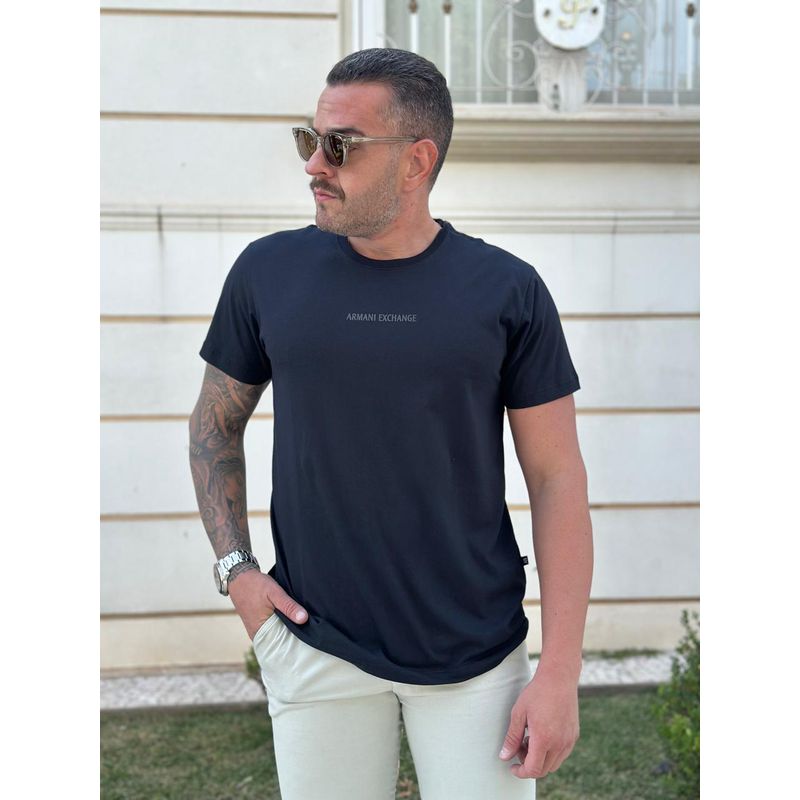 Camiseta Armani Preto - B-5423 - PORTAL DROP - ATACADO