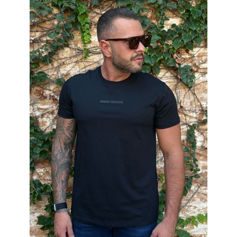 Camiseta Armani Preto - B-5423 - PORTAL DROP - ATACADO