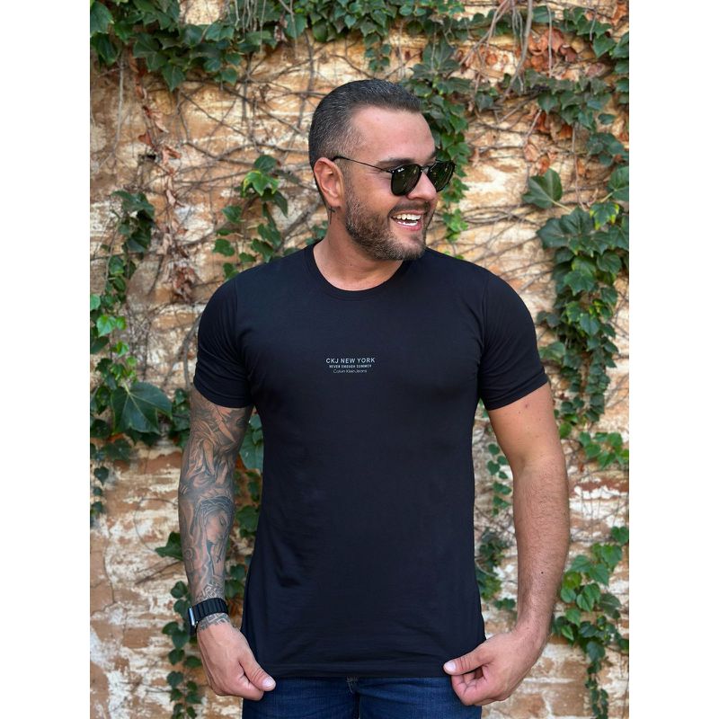 Camiseta CK Preto DFC - 5491 - PORTAL DROP - ATACADO