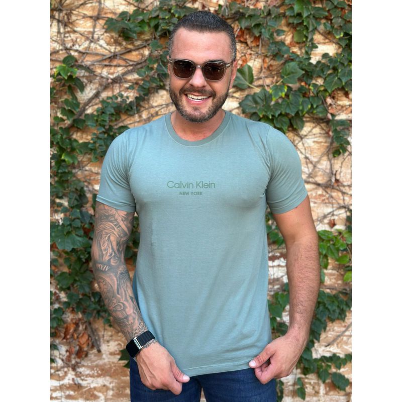 Camiseta CK Verde DFC. - 5492 - PORTAL DROP - ATACADO