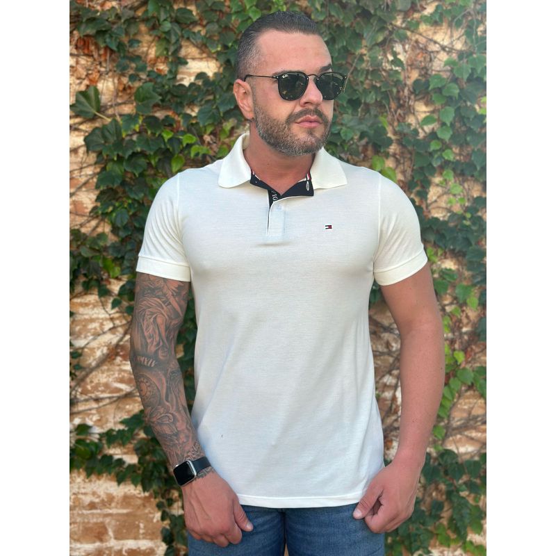 Polo TH Branco - A-5544 - PORTAL DROP - ATACADO