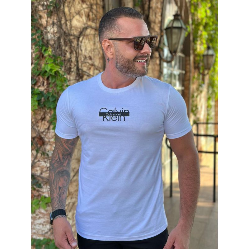 Camiseta CK Branco - A-5547 - PORTAL DROP - ATACADO