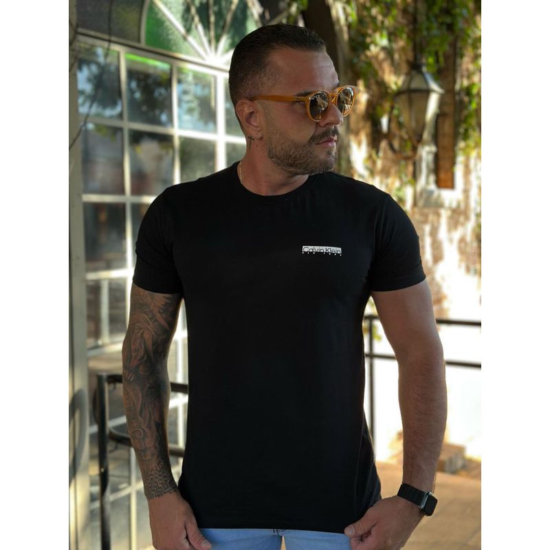 Camiseta CK Preto - A-5555 - PORTAL DROP - ATACADO