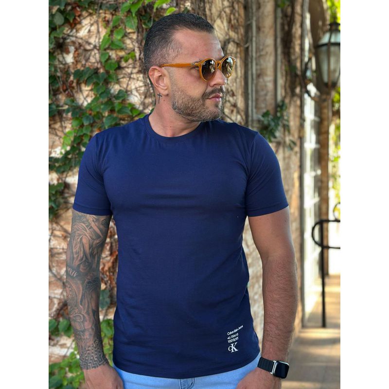 Camiseta CK Azul - A-5556 - PORTAL DROP - ATACADO