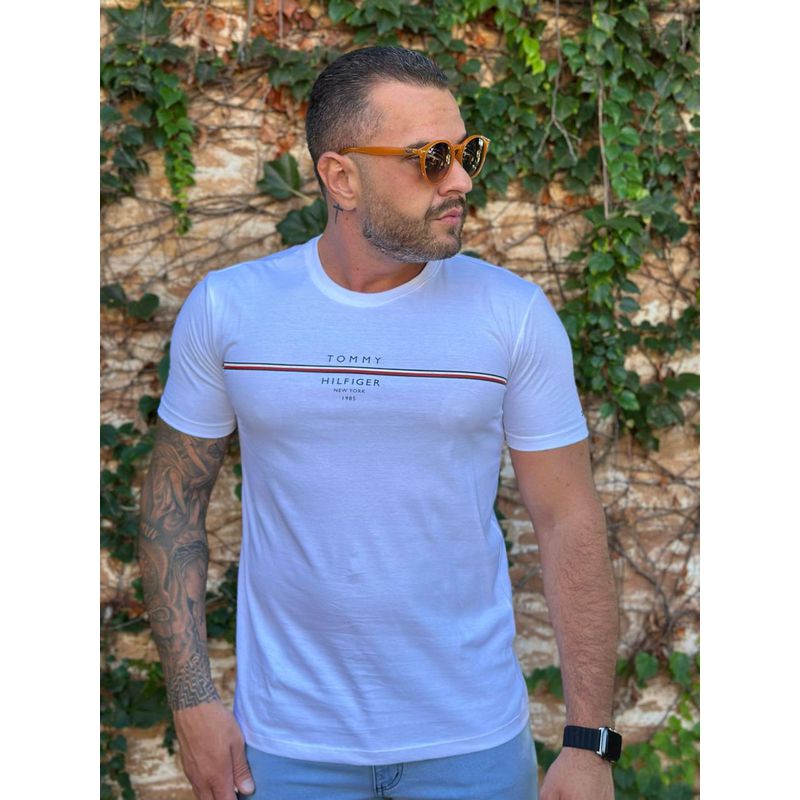 Camiseta TH Branco - A-5574 - PORTAL DROP - ATACADO