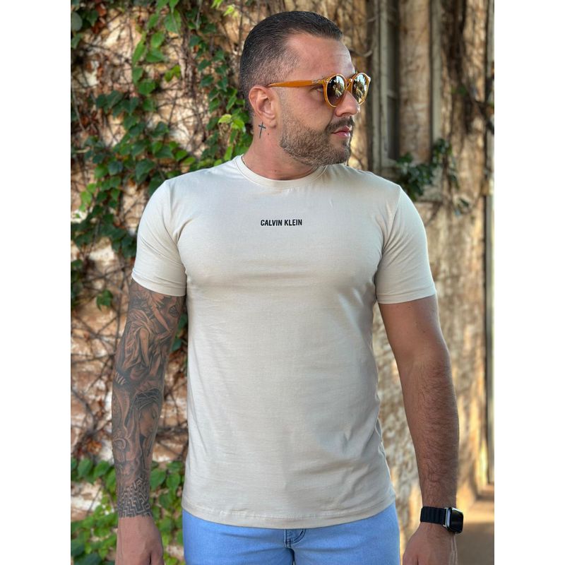 Camiseta CK Caqui - A-5600 - PORTAL DROP - ATACADO