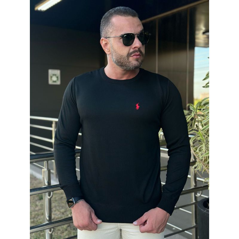 Suéter PRL Preto - 5632 - PORTAL DROP - ATACADO