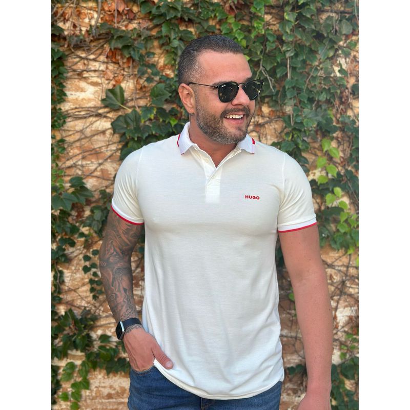 Polo HB Branco - A-5642 - PORTAL DROP - ATACADO