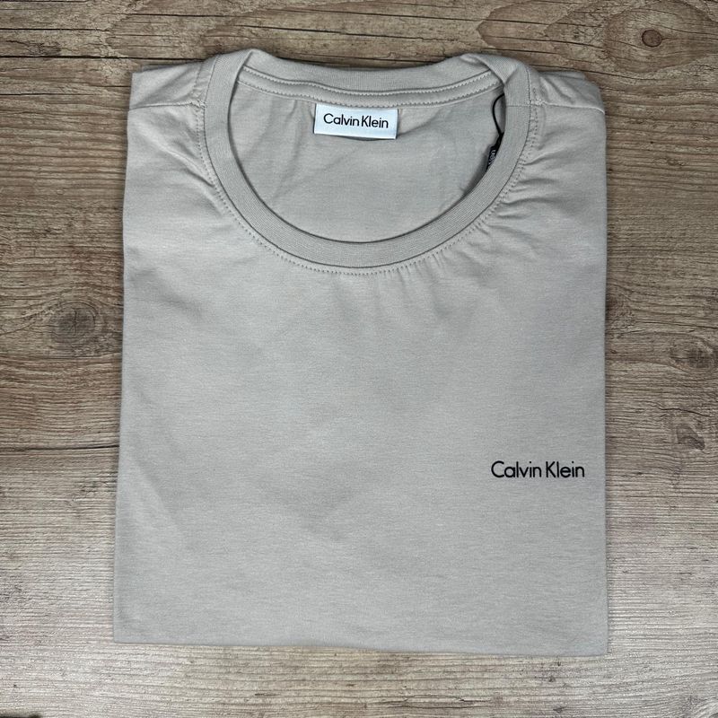 Camiseta CK Bege - A-5667 - PORTAL DROP - ATACADO