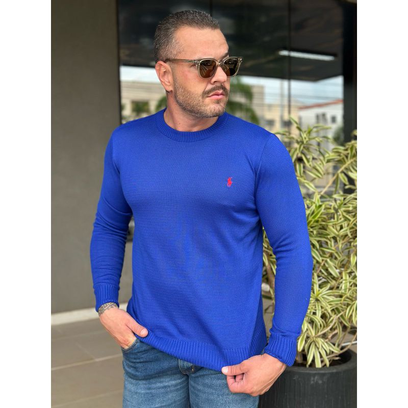 Suéter PRL Azul - 5719 - PORTAL DROP - ATACADO