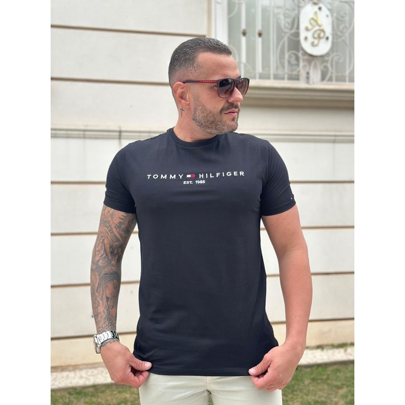 Camiseta TH Preto - A-5728 - PORTAL DROP - ATACADO
