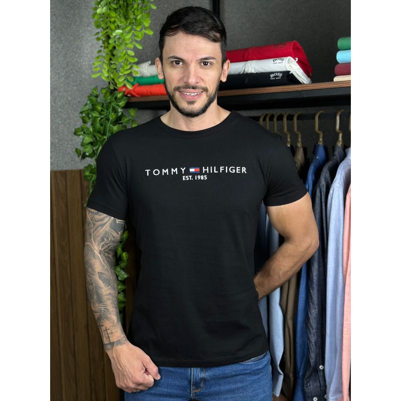 Camiseta TH Preto. - A-5728 - PORTAL DROP - ATACADO