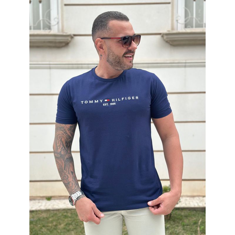 Camiseta TH Azul - A-5730 - PORTAL DROP - ATACADO