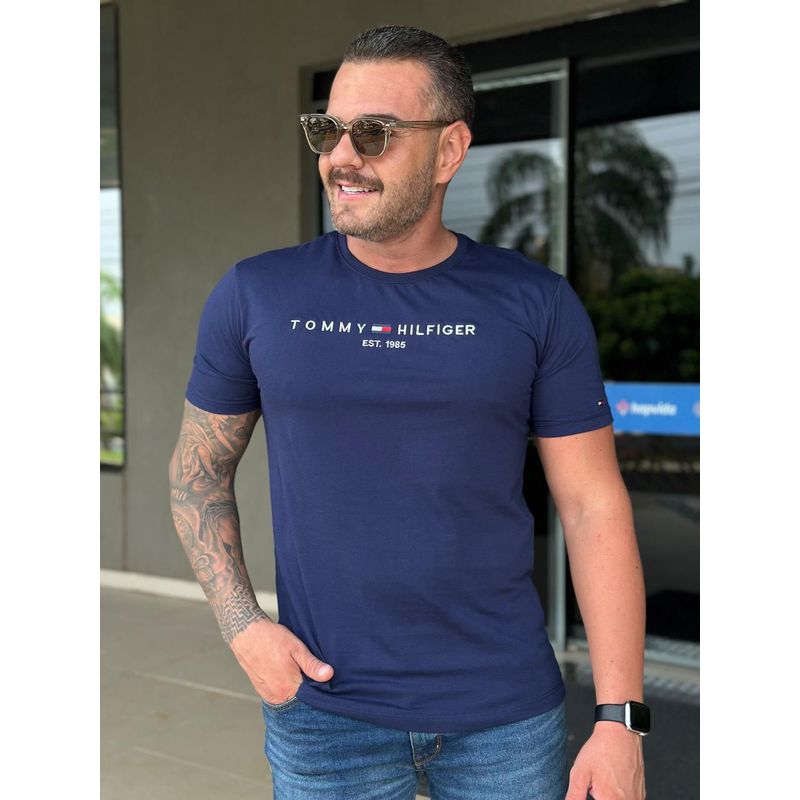 Camiseta TH Azul. - A-5730 - PORTAL DROP - ATACADO