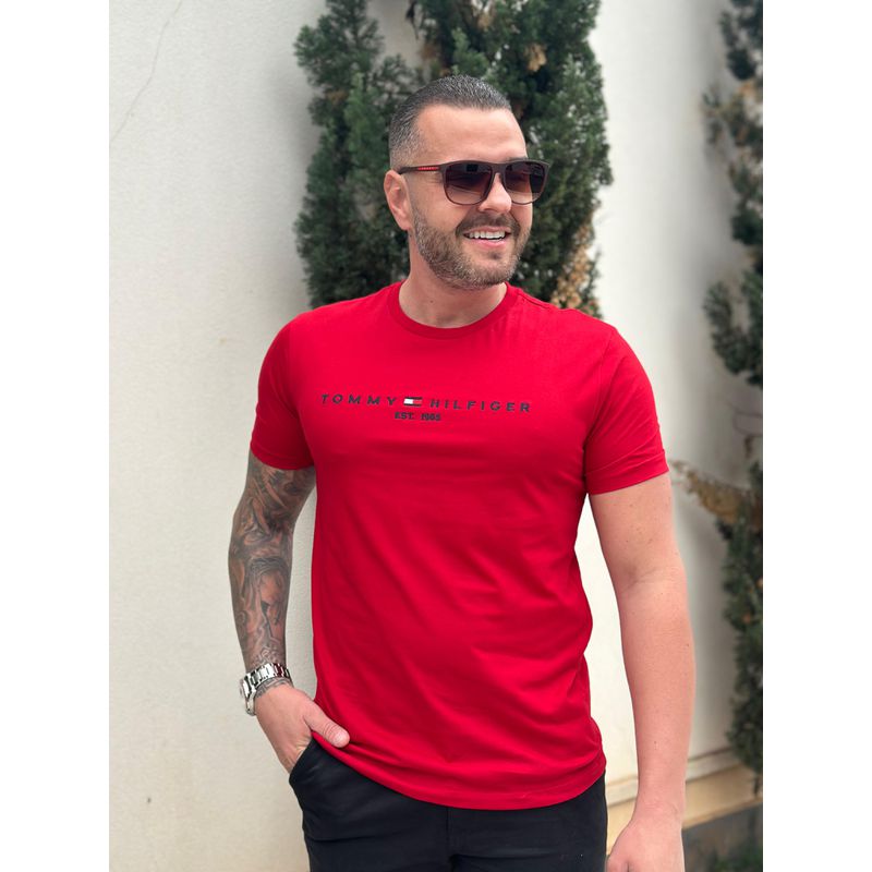 Camiseta TH Vermelho - A-5731 - PORTAL DROP - ATACADO