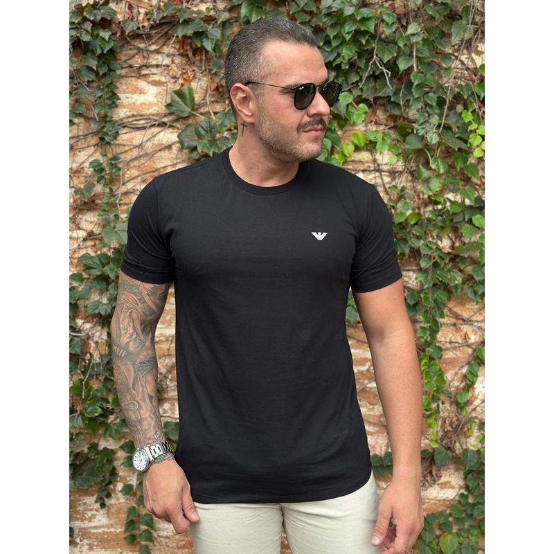 Camiseta Armani Preto - A-5788 - PORTAL DROP - ATACADO