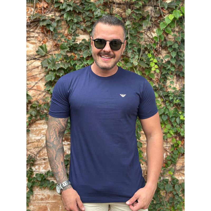 Camiseta Armani Azul - A-5790 - PORTAL DROP - ATACADO