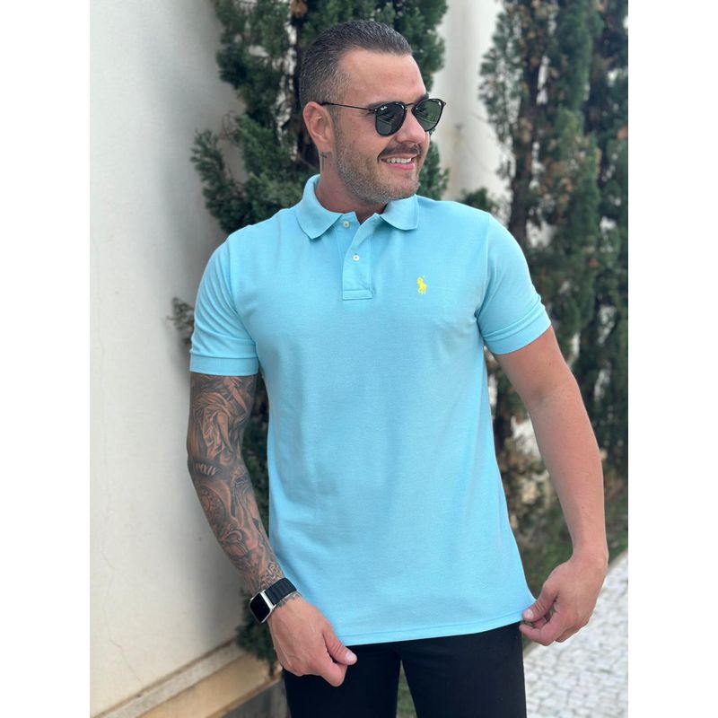 Polo PRL Azul Claro - A-5794 - PORTAL DROP - ATACADO