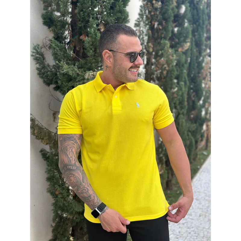 Polo PRL Amarelo - A-5797 - PORTAL DROP - ATACADO