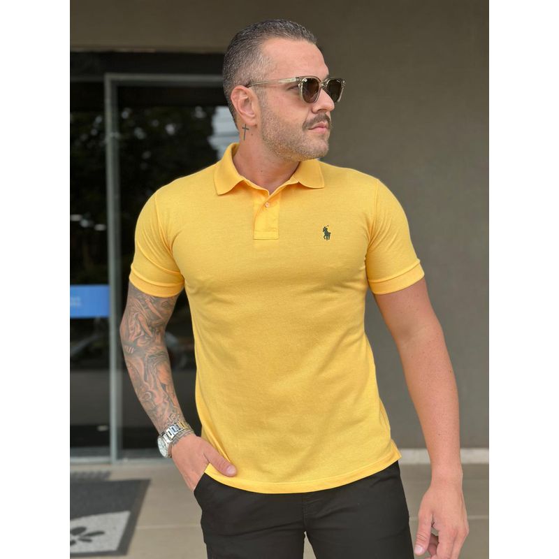 Polo PRL Amarelo - A-5801 - PORTAL DROP - ATACADO