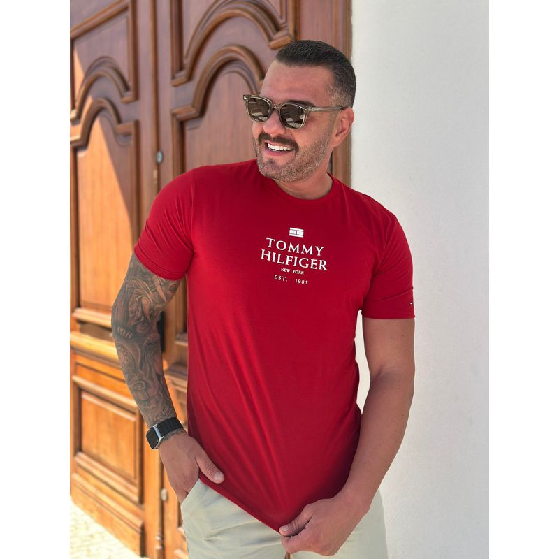 Camiseta TH Vermelho - A-5834 - PORTAL DROP - ATACADO