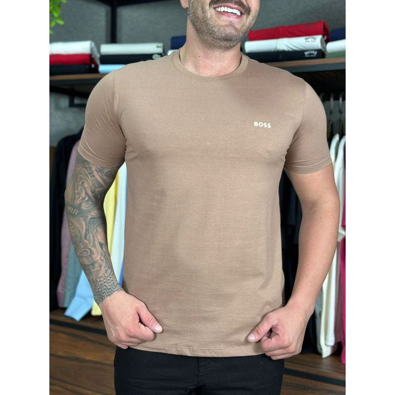 Camiseta HB Caqui - A-5853 - PORTAL DROP - ATACADO