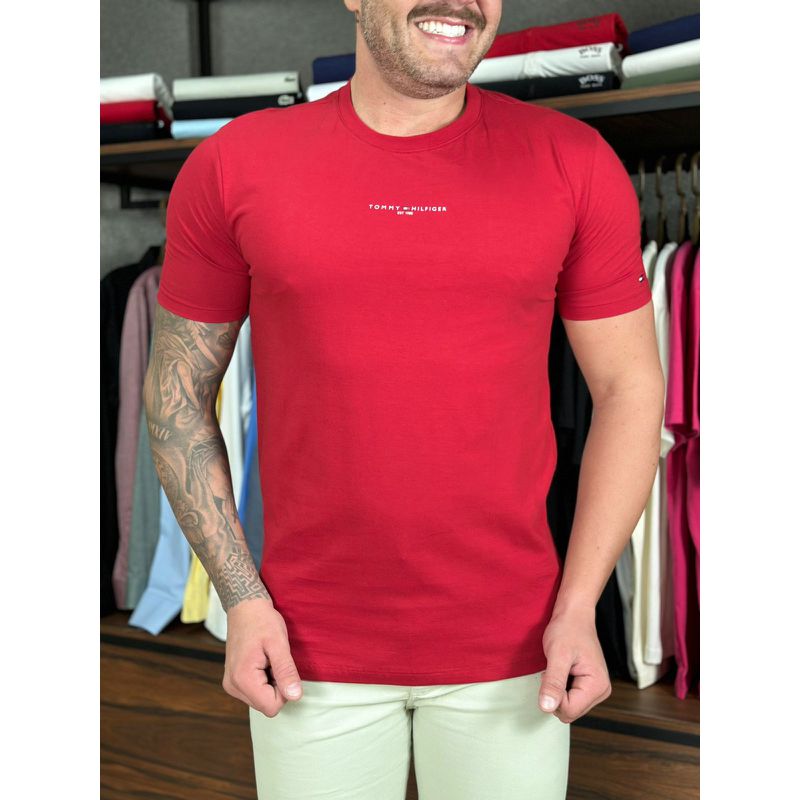 Camiseta TH Vermelho - A-5873 - PORTAL DROP - ATACADO