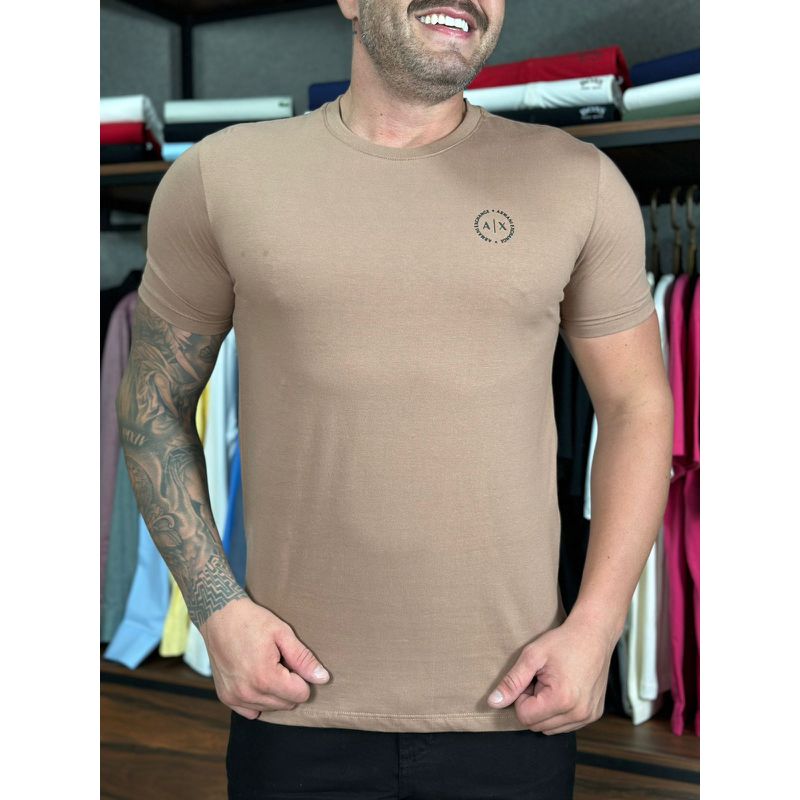 Camiseta Armani Caqui - A-5882 - PORTAL DROP - ATACADO