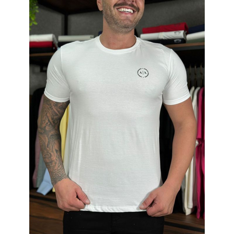 Camiseta Armani Branco - A-5883 - PORTAL DROP - ATACADO