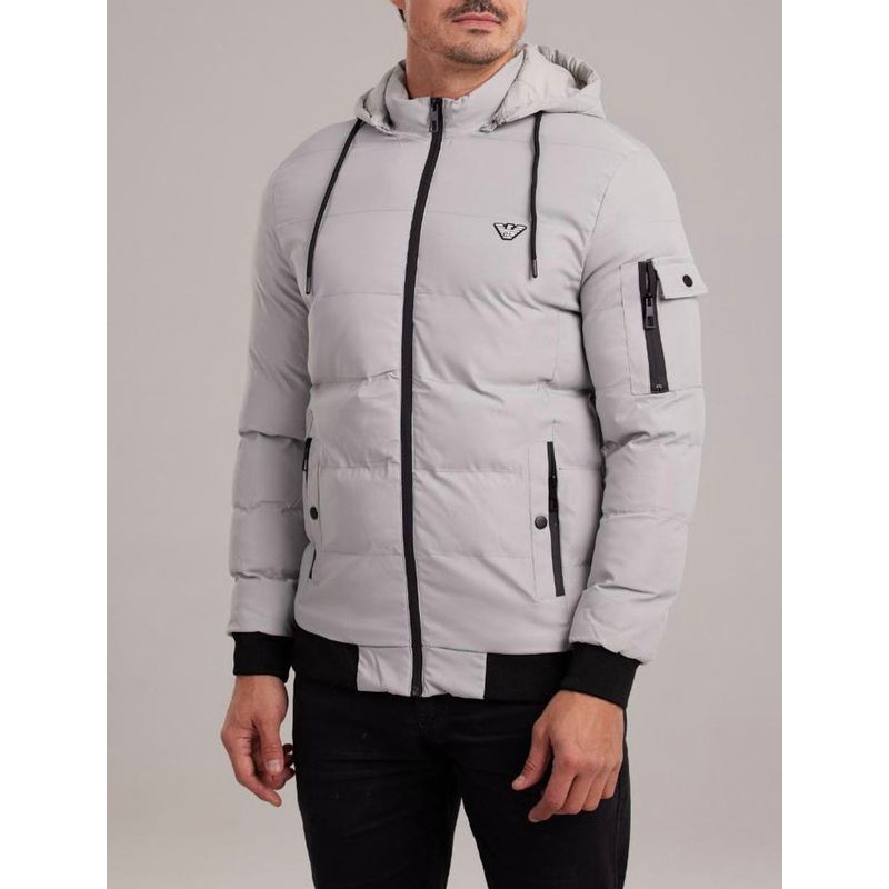 Jaqueta Acolchoada Armani cinza - 5910 - PORTAL DROP - ATACADO