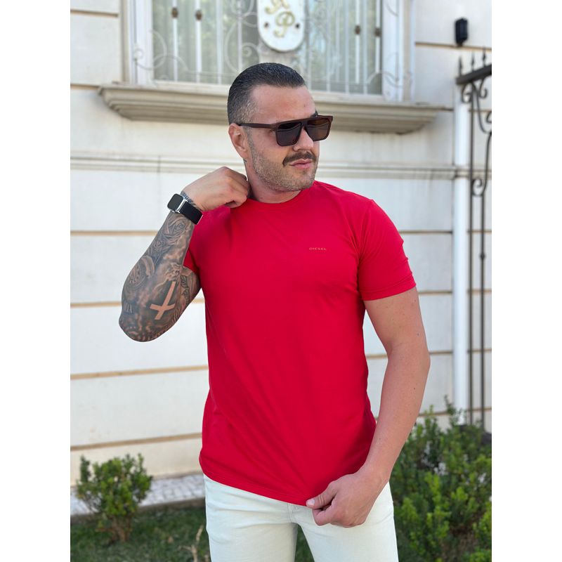 Camiseta Diesel Vermelho - A-5955 - PORTAL DROP - ATACADO