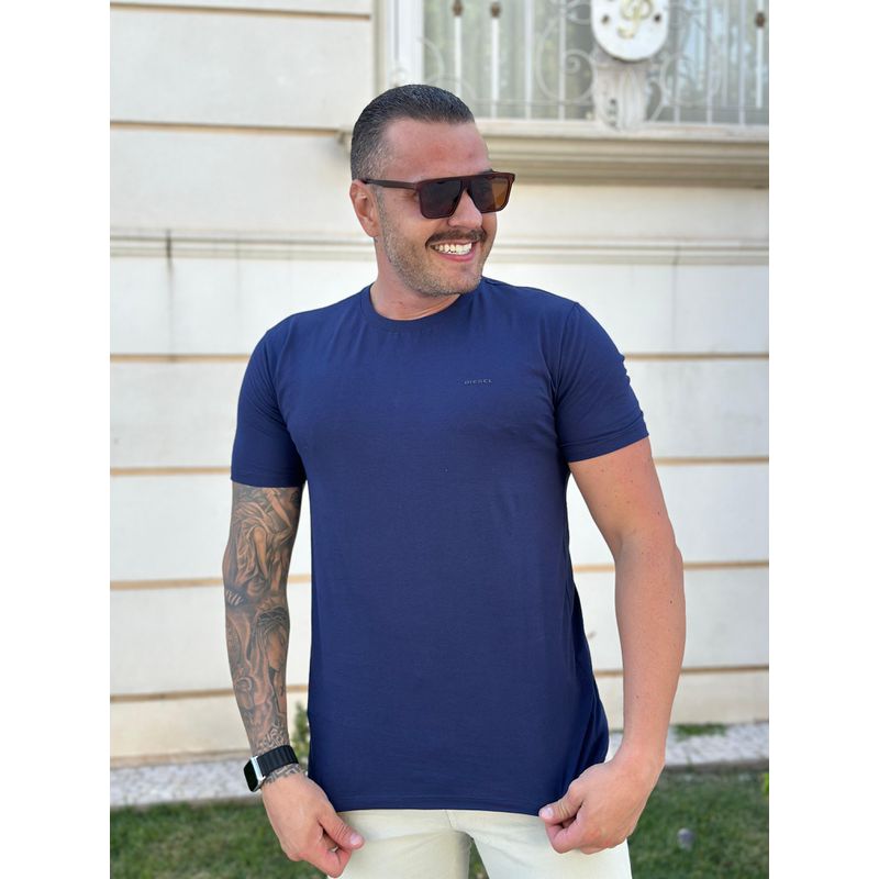 Camiseta Diesel Azul - A-5956 - PORTAL DROP - ATACADO