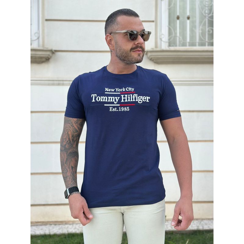 Camiseta TH Azul - A-5972 - PORTAL DROP - ATACADO