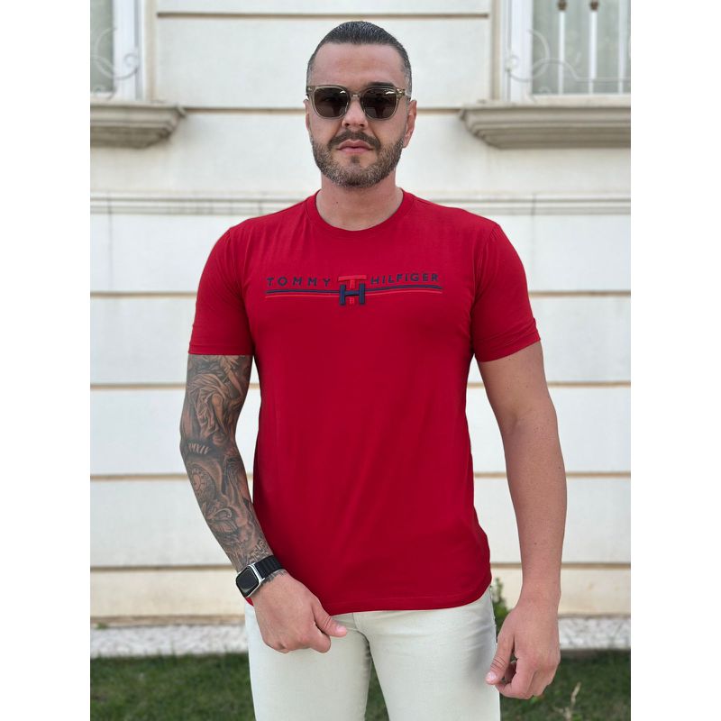 Camiseta TH Vermelho - A-5978 - PORTAL DROP - ATACADO