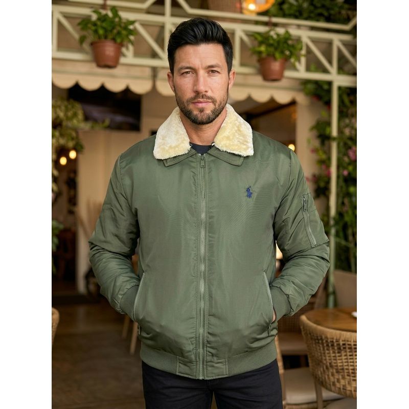 Jaqueta Zíper PRL Verde. - 5995 - PORTAL DROP - ATACADO