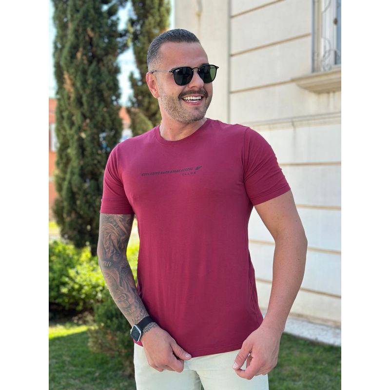 Camiseta Ellus Vinho DFC - 6013 - PORTAL DROP - ATACADO