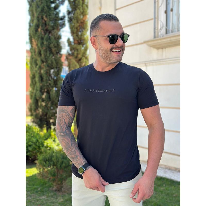 Camiseta Ellus Preto DFC - 6014 - PORTAL DROP - ATACADO