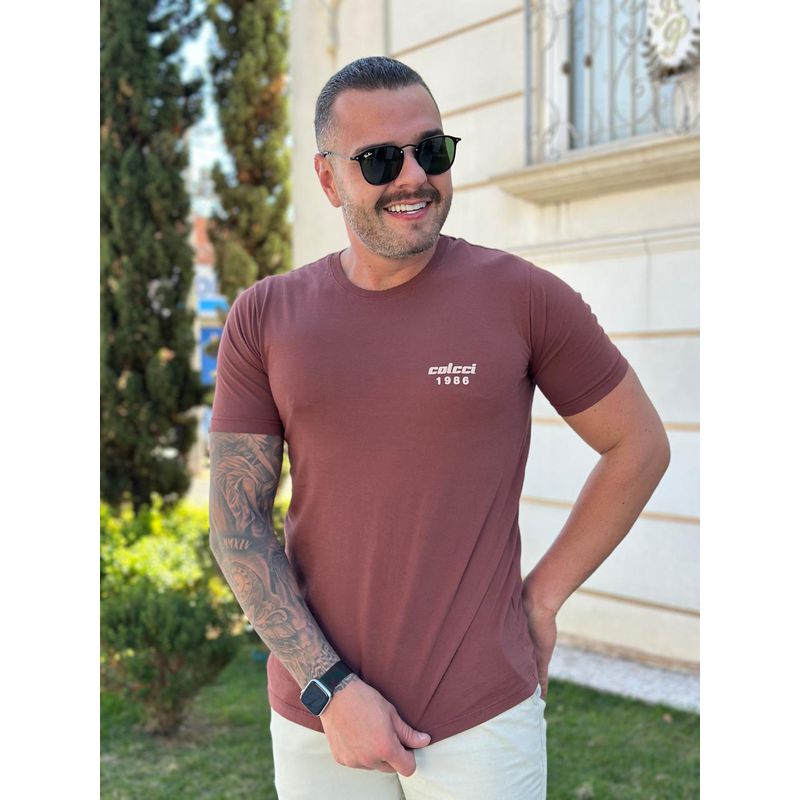 Camiseta Colcci Marrom DFC - 6022 - PORTAL DROP - ATACADO