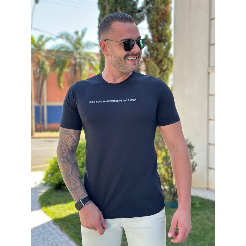 Camiseta Aramis Preto - B-6023 - PORTAL DROP - ATACADO