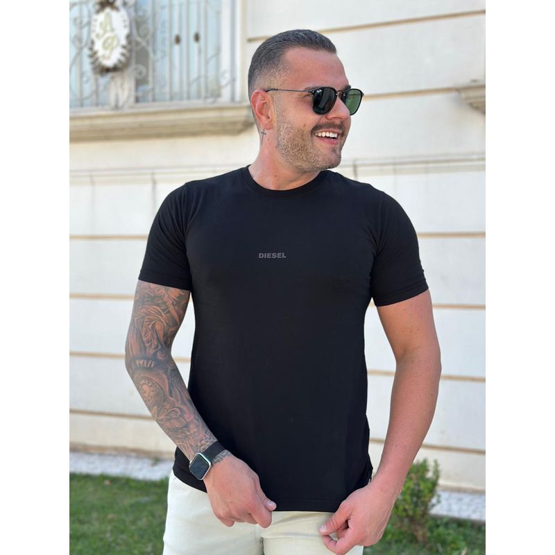 Camiseta Diesel Preto - B-6025 - PORTAL DROP - ATACADO