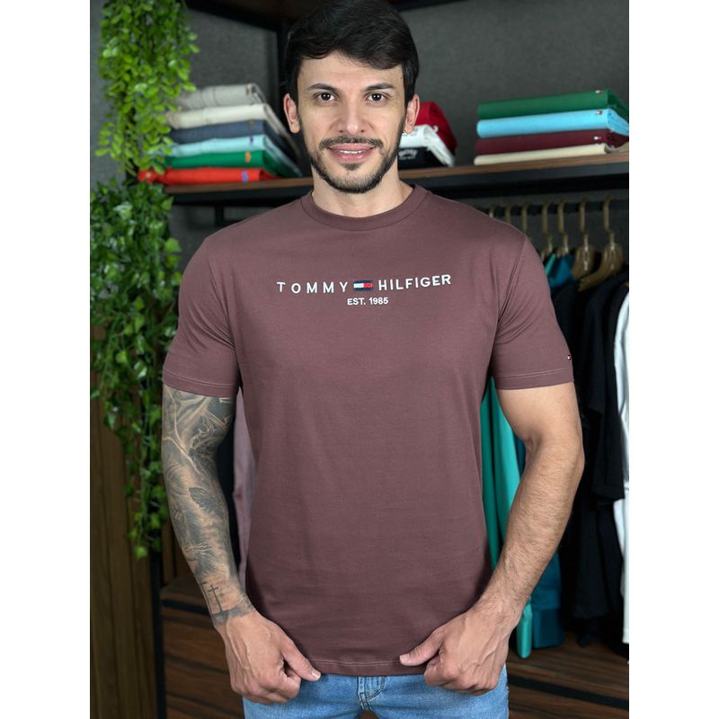 Camiseta TH Bordo - A-6056 - PORTAL DROP - ATACADO