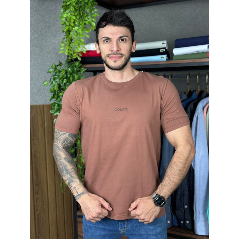 Camiseta Colcci Caqui DFC - 6098 - PORTAL DROP - ATACADO