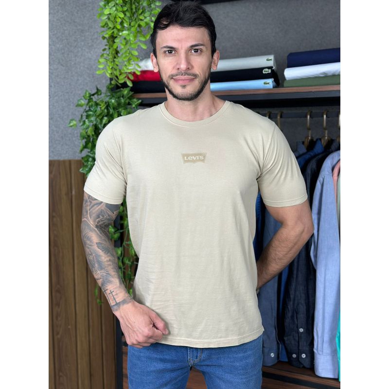 Camiseta Levis Bege DFC - 6103 - PORTAL DROP - ATACADO
